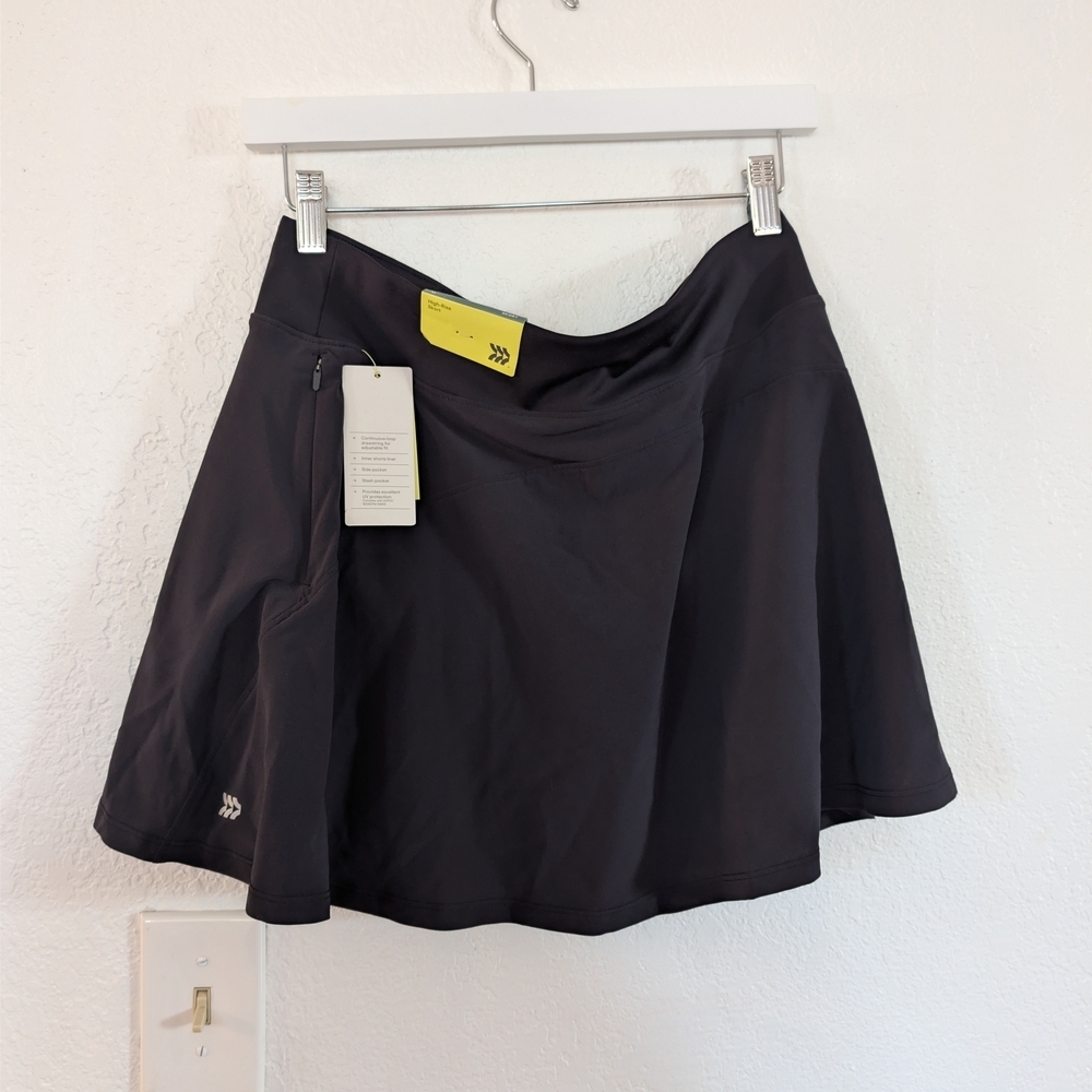 NWT All in Motion Black Athletic Mini Skort Size M Preppy Athletic Workout - Picture 5 of 6